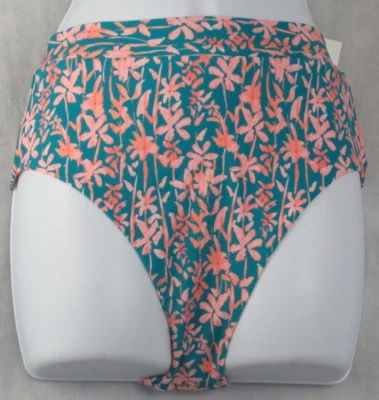 Raisins Juniors High-Waisted Bikini Bottom Swimsuit, Floral Multi, Small - Image 1 of 2