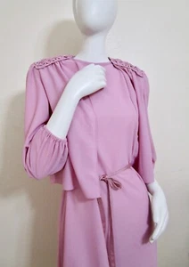 Vestido de Colección Años 70 Mod Polietileno Semi Transparente Nailon Tejido Rosa Rosa Cambio con Chaqueta Encogimiento de Encogimientos S - Imagen 1 de 7
