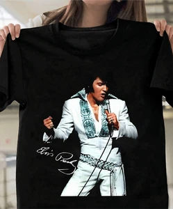 NUEVA Camisa Colección Elvis Presley Signature Negra Todas las Tallas TMB5371 - Imagen 1 de 2