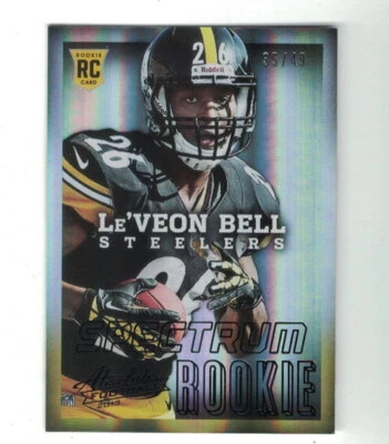 Le’VEON BELL 2013 Panini Absolute Black Spectrum #35/49 RC Rookie KC Chiefs SP - Image 1 of 2