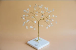 June Birthstone Gift, Moonstone Wire Tree, Wire tree sculpture, Love Tree - Picture 1 of 4