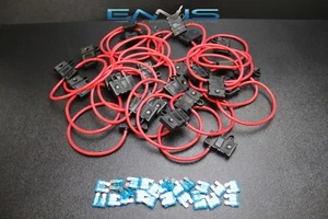 (100) 18 GAUGE ATC FUSE HOLDER W/ FUSE IN-LINE AWG WIRE COPPER 12 VOLT BLADE - Picture 1 of 4