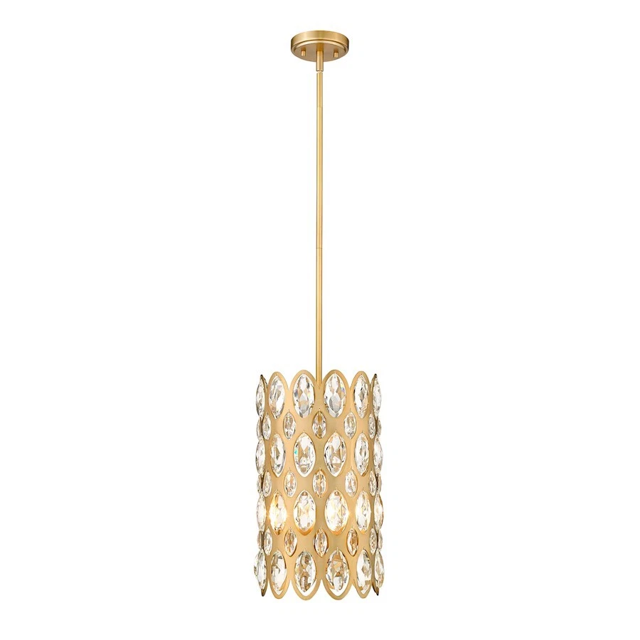 Z-Lite 822P9-HB Dealey 3 Light 9.25 inch Heirloom Brass Pendant Ceiling Light