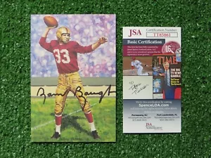 SAMMY BAUGH WASHINGTON REDSKINS SIGNED GOAL LINE ART CARD JSA COA - Picture 1 of 6