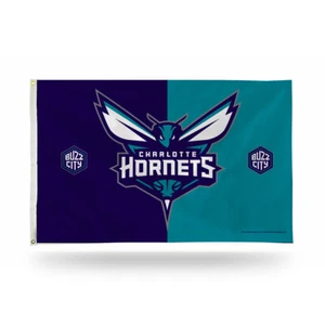 Charlotte Hornets NBA 3X5 Indoor Outdoor Banner Flag with grommets for hanging - Picture 1 of 6