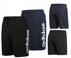 Adidas Shorts Essential Linear Single Jersey Mens Running Short Sports Training - Picture 1 of 22