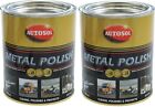 2 x 750ml Can Autosol Solvol Chrome Polish Aluminium & Metal Paste Polish