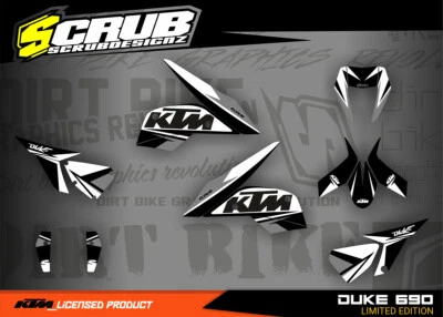 KTM Dekor DUKE 690 Aufkleber Grafik 2011 - 2018 SCRUB - Bild 1 von 4