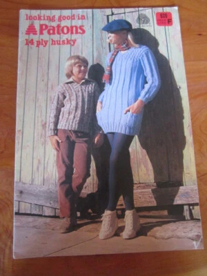 KNITTING PATTERN BOOK PATONS HUSKY  NO. 639  GREAT **** MUST SEE - Image 1 of 2