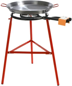 Tabarca Set Padella per Paella con Bruciatore, 20 Pollici Acciaio al Carbonio Padella da Esterno e Rinforzo - Foto 1 di 3