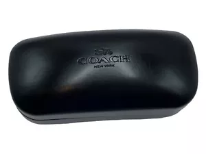 Coach New York Black Hard Clamshell Eye Glass Case Eyeglass Sun Glasses Holder - Picture 1 of 4