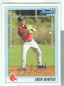 Béisbol Bowman Zach Gentile Boston Red Sox 2010 - Imagen 1 de 1