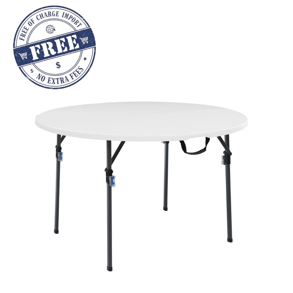 Mainstays MSF436250086022 4 Foot Fold-in-Half Round Plastic Table Indoor