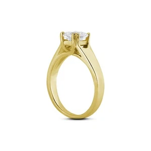 3/4ct D SI2 Princess Natural Certified Diamond 18k Solitaire Engagement Ring - Picture 1 of 3