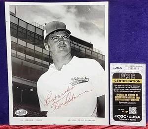 Nebraska Football NCAA Coach Tom Osbourne Autogramm Auto singed picture JSA COA - Bild 1 von 10