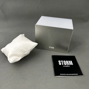 Storm leere Uhrenvitrine Kissen silber weiß Kissenheft - Bild 1 von 5