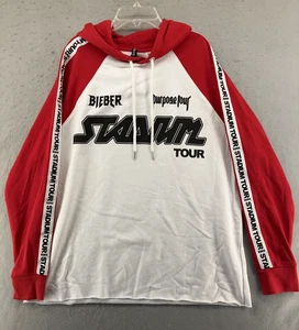 Justin Bieber Purpose Tour Hoodie Womens Small Red and White - Bild 1 von 9