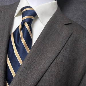 Joseph Feiss Gold Sport Coat 52R Brown Wool Herringbone Windowpane Blazer Jacket - Picture 1 of 10