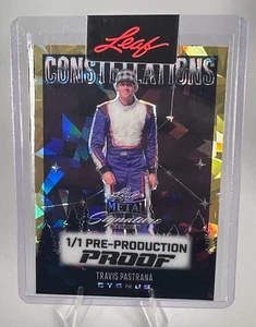 Travis Pastrana 2024 Leaf Metal Series Cracked Ice 1/1 Pre-Production Proof - Bild 1 von 2