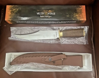 Valley Forge Cutlery 9" Patriot Bowie Caza Hoja Fija Cuchillo NUEVO con Caja de Funda Foto 1 de 3