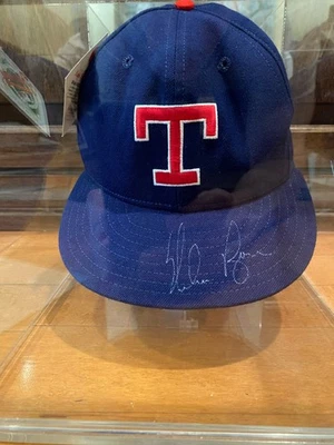 Gorra de béisbol autografiada por Nolan Ryan Texas Rangers-certificado de autenticidad/notario Foto 1 de 4