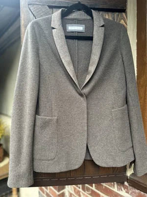 Chaqueta Blazer FABIANA FILIPPI Italia Beige Marrón Lana Seda Cachemira Elegante Talla XL Foto 1 de 4