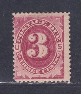 United States Scott J24 LH 1891 3¢ Claret Postage Due SCV $67.50 - Picture 1 of 2