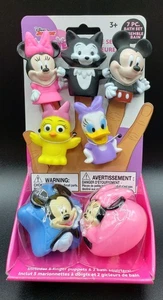 Disney Jr "Minnie Mouse & Friends" 5 Finger Puppets w/2 Squirters -7 pcs Set New - Picture 1 of 23