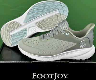 Zapatos de golf FootJoy para mujer Flex XP sin clavos estilo 95424 - gris/azul talla 7 NUEVO Foto 1 de 4