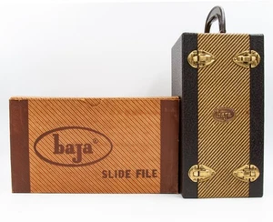 Vintage Barnett & Jaffe Baja 35mm Slide Case Aufbewahrung für 200 Seiten in Original Box - Bild 1 von 14