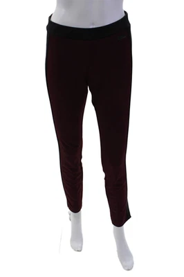 Cop Copine Womens Strech Two-Toned Mid-Rise Ankle Leggings Burgundy Size S - Image 1 of 4