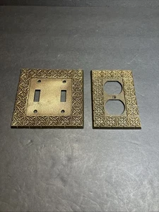 Vintage National Lock H6-3633/34-001 Ornate Outlet & Switch Plate - Picture 1 of 5