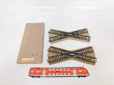 Märklin H0 00 AC 2x 3600 K Crossing M Track Full Profile 1x Box #EC330-0, 5 - Image 1 of 3