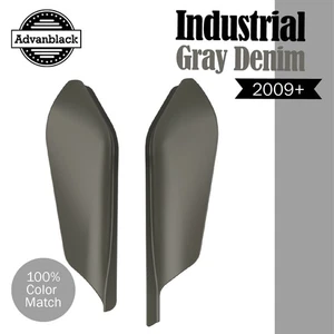 Deflector de aire de marco medio denim gris industrial protector térmico ajuste 09+ Harley Touring - Imagen 1 de 9