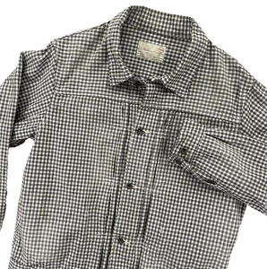 Chimala Jacke Herren Medium schwarz weiß Gingham Karo Knopf Japan - Bild 1 von 24