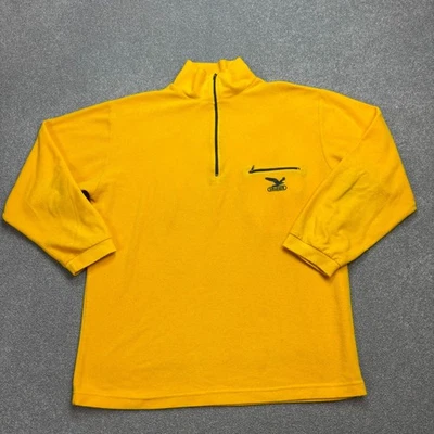 Salewa Fleece Adult Medium Yellow Polarlite Quarter Zip Outdoor Logo Jumper Men* - Image 1 of 4