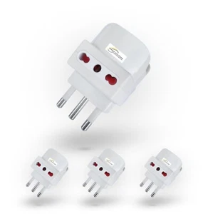 Kit 4 Pezzi Presa Tripla: 1 Schuko e 2 Bivalenti o 3 Bivalenti - Foto 1 di 17