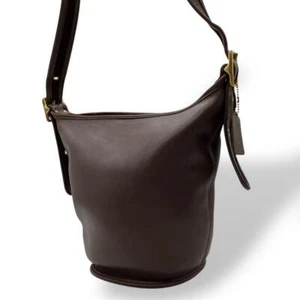 COACH Old Coach 9953 Bucket-Shaped Shoulder Bag Crossbody Leather Brown - Picture 1 of 11