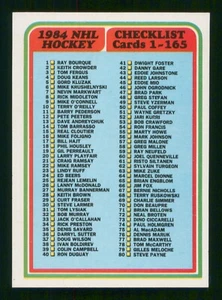 LISTA DE VERIFICACIÓN TOPPS 1984-85 1984-85 Nº 165 Como Nuevo+ 48955 - Imagen 1 de 2
