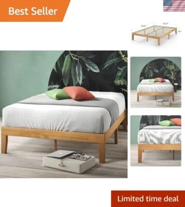 Moiz Wood Platform Bed Frame, Wood Slat Support, No Box Spring Needed, Easy A... - Picture 1 of 12