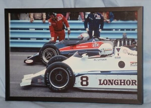 Mario Andretti, Al Unser Watkins Glen 200 Indy Car 10/4/81, Framed 8x10 Photo - Picture 1 of 3