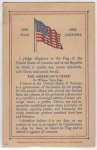Ladies Of Grand Army Of The Republic Patriotic American Flag Postcard SIze Card - Imagen 1 de 2