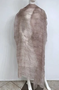 Brunello Cucinelli 100% Cashmere Shawl Scarf Muted Neutrals 57” x 88” NWOT - Picture 1 of 20