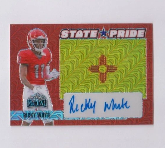 Ricky White 2024 LEAF METAL STATE PRIDE RED MOJO ROOKIE AUTO # 1/2 UNLV REBELS