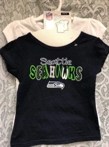 "Seattle Seahawks" Toddler Girls 2 pc Shirt Set New With Tags Official NFL - Picture 1 of 7
