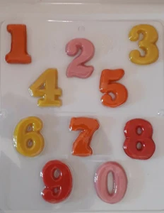 NUMBERS CHOCOLATE MOULD 10 CAVITY - Picture 1 of 1
