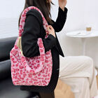 Fashion Women Underarm Bag Large Capacity Plush For Autumn Winter (Pink Leopard)