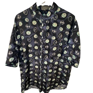 Lord & Taylor Mens Size L Kensington Collection 100% Silk Shirt Fun Pattern - Picture 1 of 8