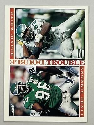 Reggie White, Clyde Simmons 1993 Score #416 Philadelphia Eagles - Image 1 of 2