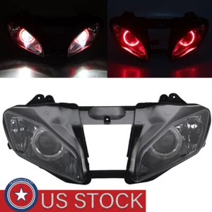 For Yamaha YZF R6 YZF-R6 HID Projector Headlight Assembly Red Angel Eyes 2006-07 - Bild 1 von 24